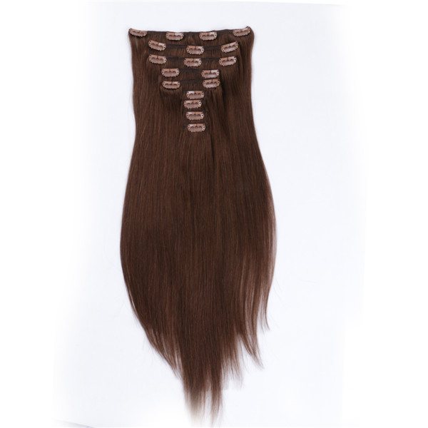 Wholesale 70g high quality cheap clip in human hair extensions manufacturer  YJ008
